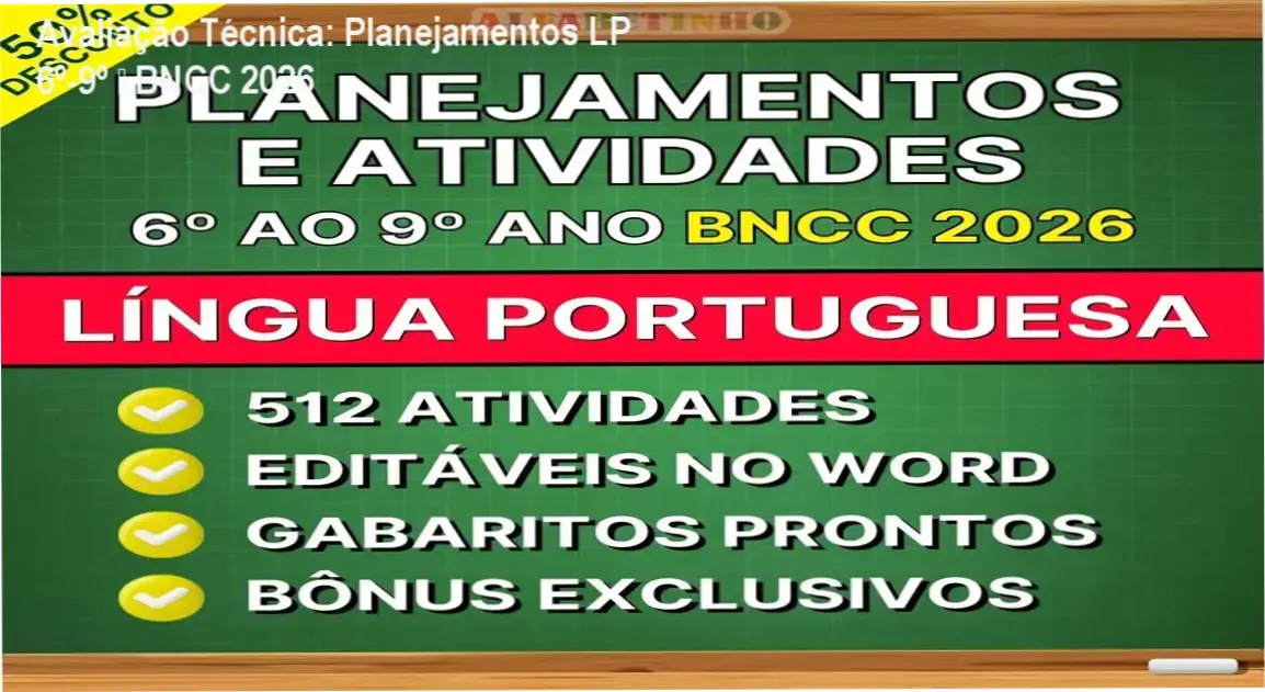 Exemplo de planejamento editável de Língua Portuguesa alinhado à BNCC 2026