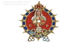 Tela da Plataforma Reconquista da Arautos do Evangelho mostrando cursos católicos e certificado digital