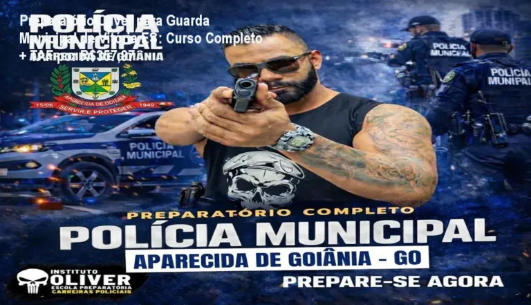 Imagem do curso Preparatório Oliver mostrando material de estudo e aulas de preparação física para a Guarda Municipal de Vitória ES