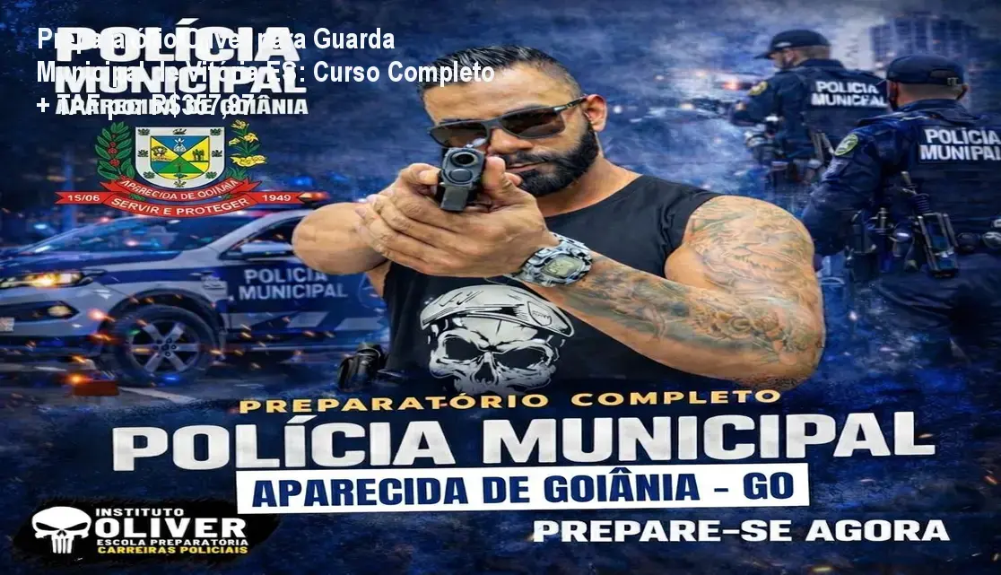 Imagem do curso Preparatório Oliver mostrando material de estudo e aulas de preparação física para a Guarda Municipal de Vitória ES
