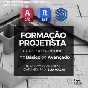 Formação Projetista: Aprenda AutoCAD, Revit e SketchUp