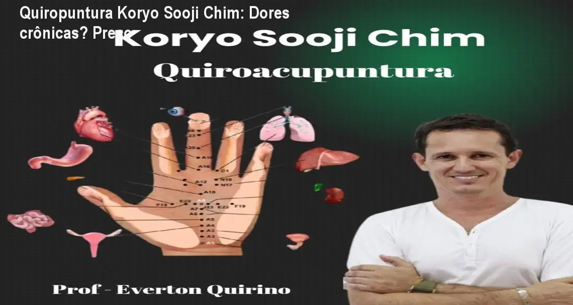 Imagem ilustrando a técnica de Quiropuntura Koryo Sooji Chim aplicada nas mãos para tratar dores e desequilíbrios energéticos