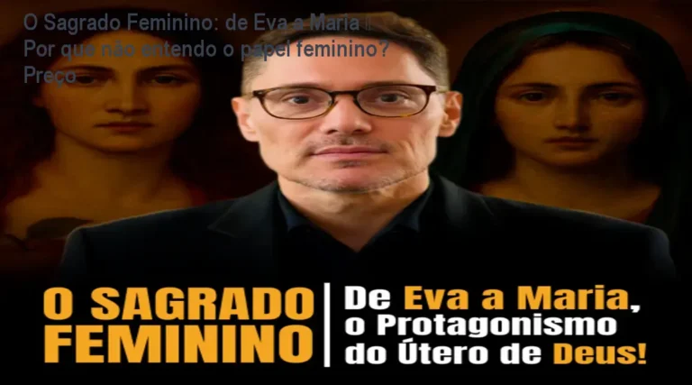 Capa do curso O Sagrado Feminino de Eva a Maria mostrando o protagonismo do útero de Deus
