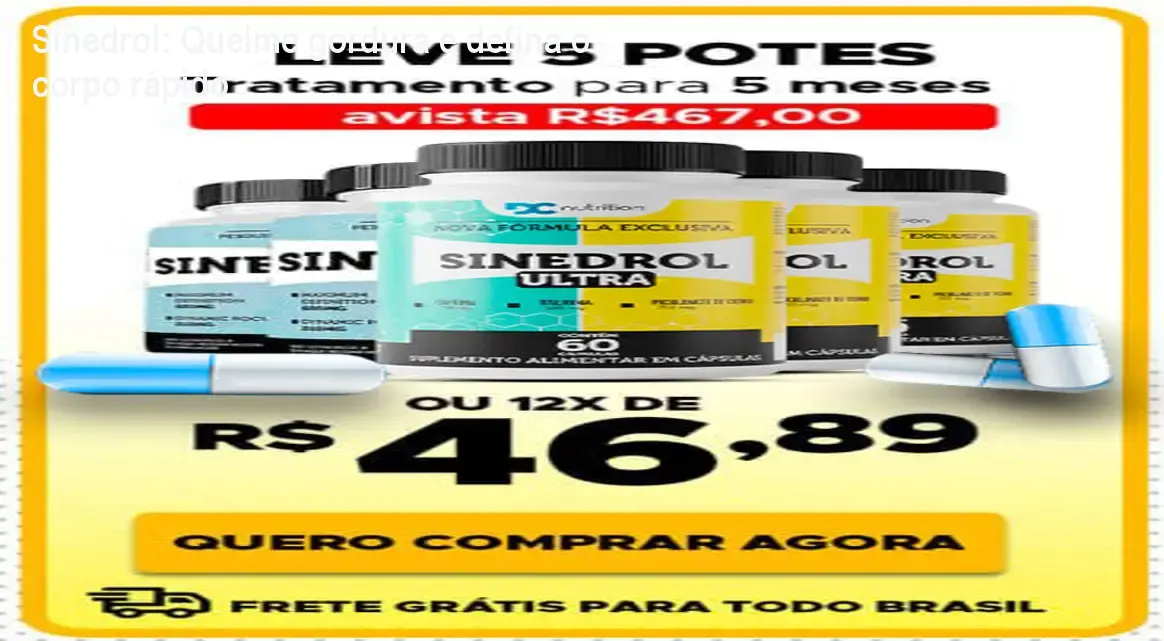 Sinedrol: Queime gordura e defina o corpo rápido