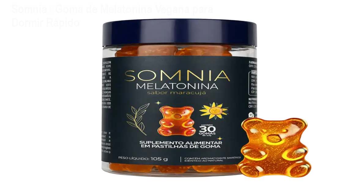 Somnia – Goma de Melatonina Vegana para Dormir Rápido