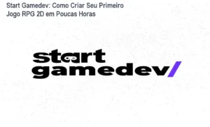 Imagem do curso Start Gamedev mostrando um personagem RPG em ambiente 2D