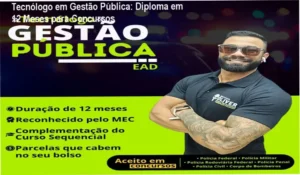Imagem promocional do Tecnólogo em Gestão Pública com foco em aprovação em concursos públicos