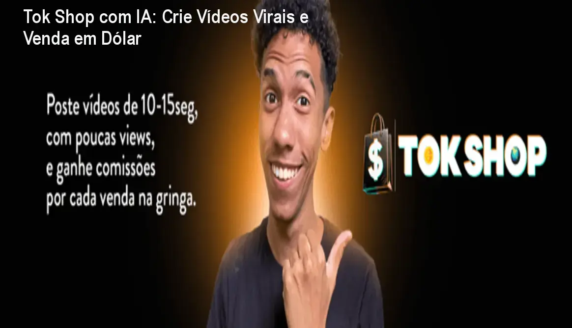 Tok Shop com IA: Crie Vídeos Virais e Venda em Dólar