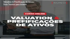 Imagem do curso Valuation & Precificação de Ativos da Suno Research mostrando gráficos e análise fundamentalista