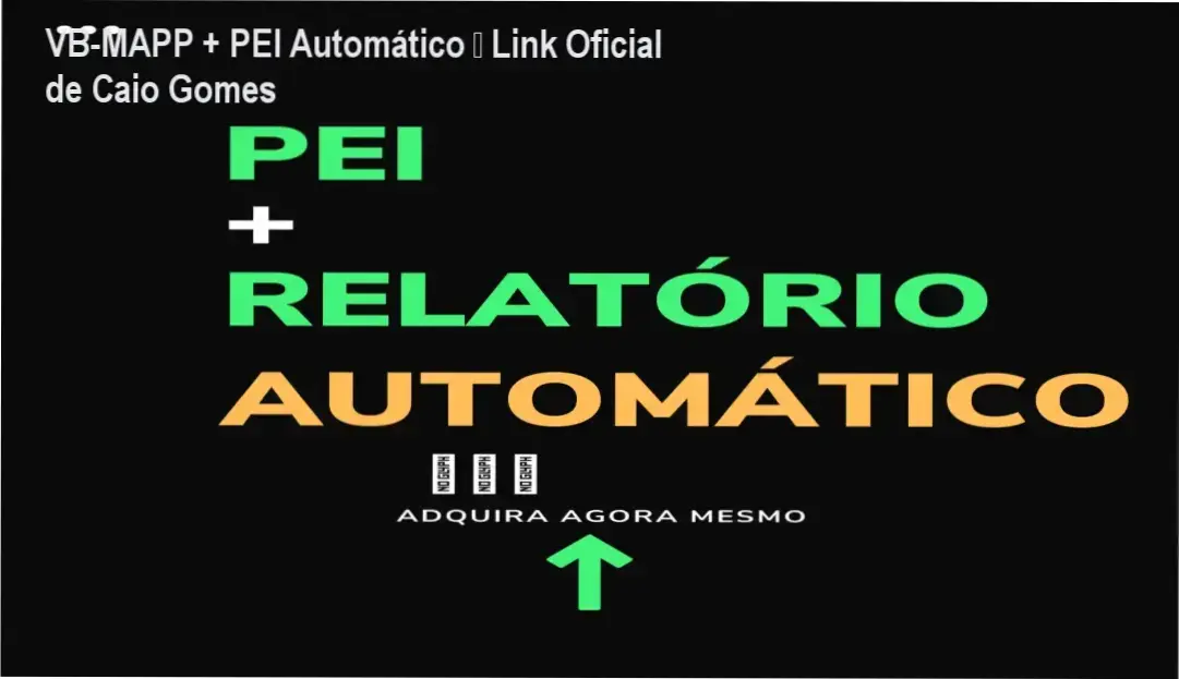 VB-MAPP + PEI + Relatório automático de Caio Gomes Figueira – link correto e acesso oficial