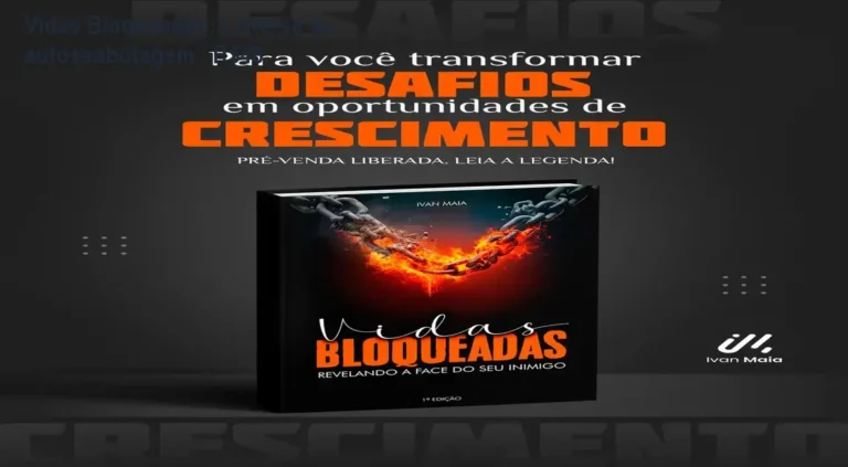 Capa do livro digital Vidas Bloqueadas de Ivan Maia, mostrando como superar bloqueios emocionais