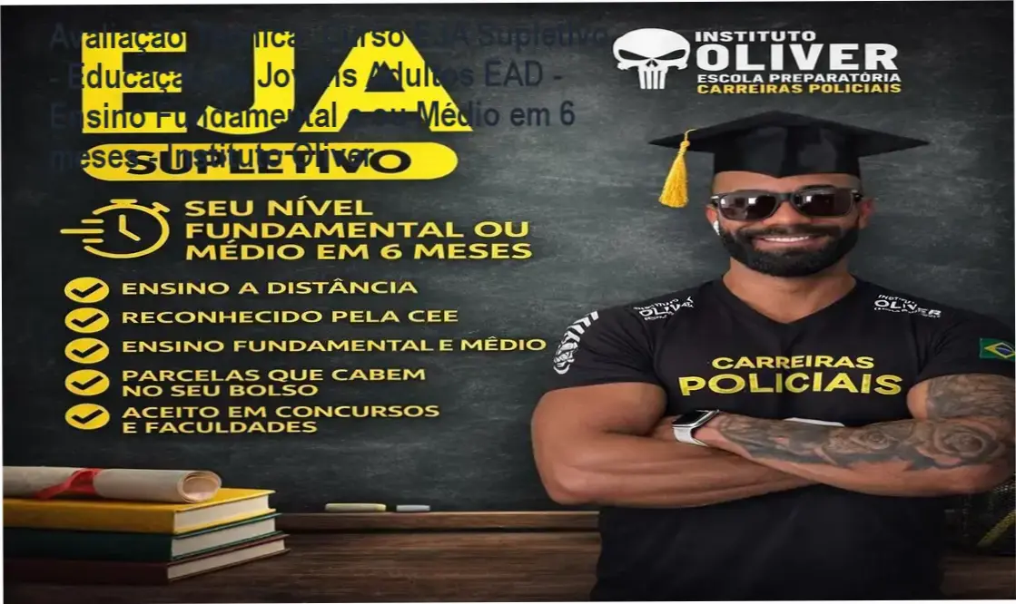 Guia explicativo sobre o produto digital Curso EJA Supletivo - Educação de Jovens Adultos EAD - Ensino Fundamental e ou Médio em 6 meses - Instituto Óliver