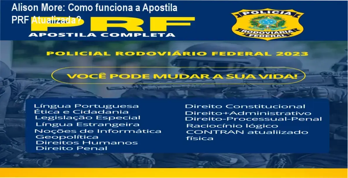 Apostila PRF Atualizada Alison More bastidores e funcionamento interno