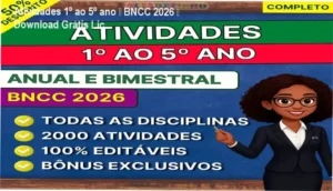 Atividades 1º ao 5º ano – BNCC 2026 – download grátis e licença