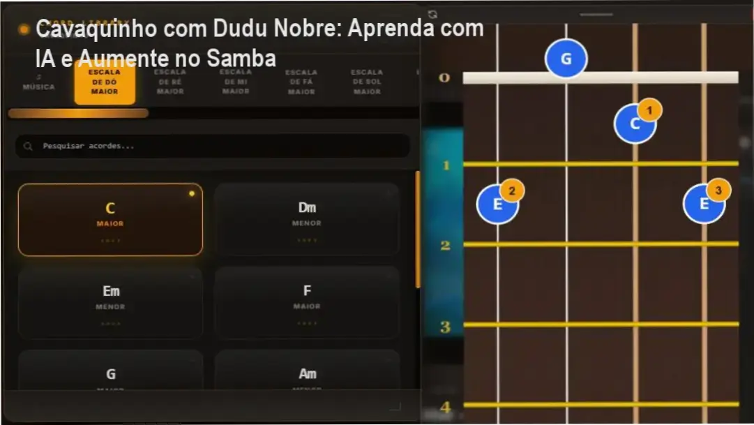 Cavaquinho com Dudu Nobre - por trás da tela, como funciona a IA do curso