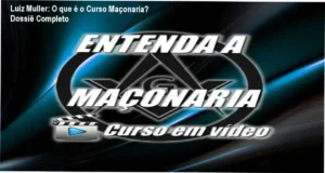 Interface do curso Maçonaria de Luiz Muller mostrando módulos de história e simbolismo