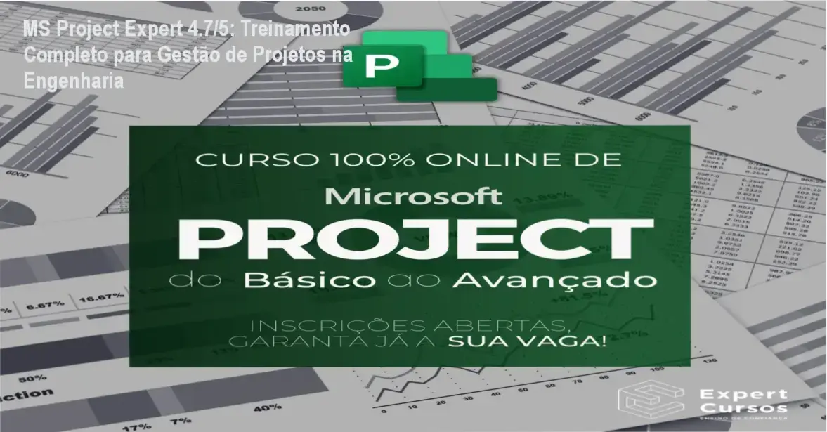 MS Project Expert - Treinamento completo para gestão de projetos em Engenharia com certificação reconhecida