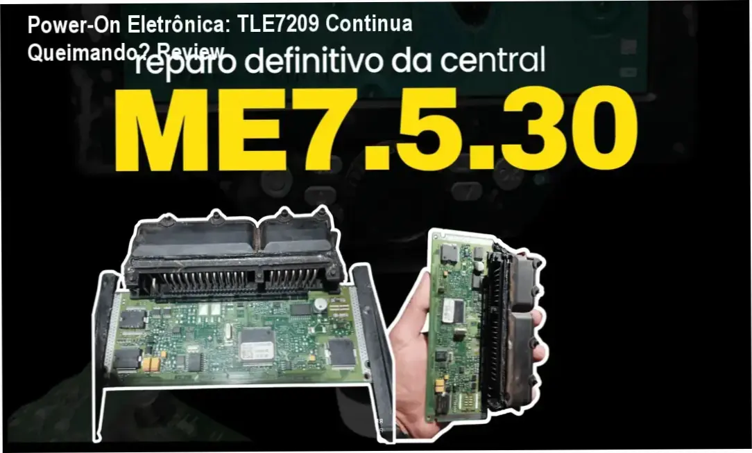 Curso Reparo Definitivo ME7.5.30 da Power-On Eletrônica: bastidores de teste de ECU em bancada mostrando diagnóstico de componentes L9929/TLE7209