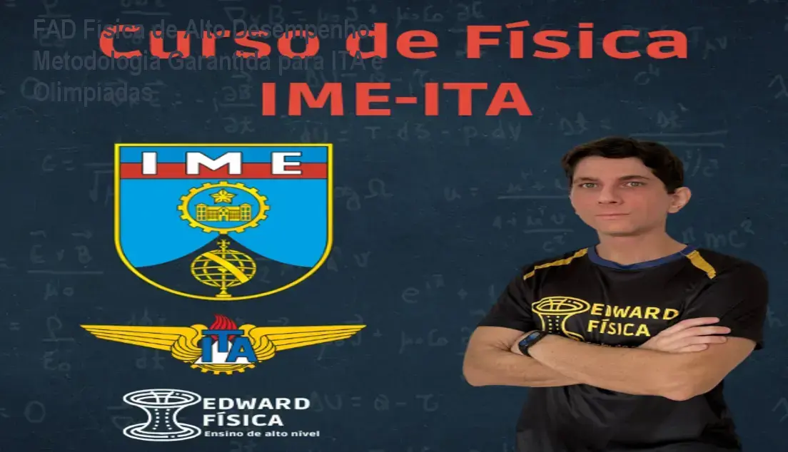 Aluno do ITA e medalhista olímpico Caio Bianchi explicando conceitos avançados do FAD em aula ao vivo