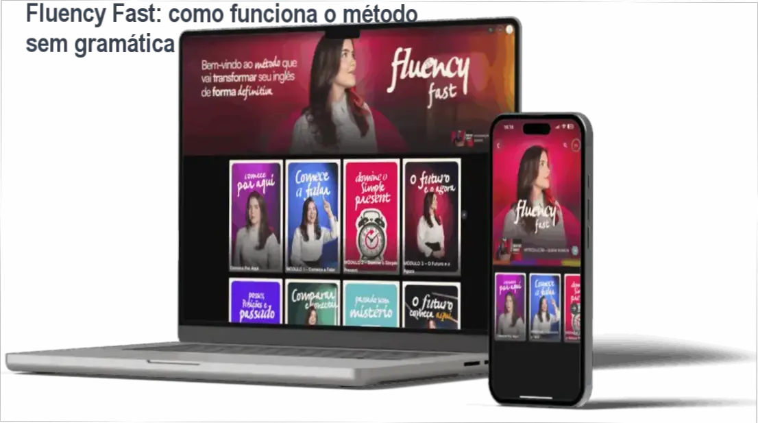 Fluency Fast Mentora bastidores funcionamento método conversação ao vivo