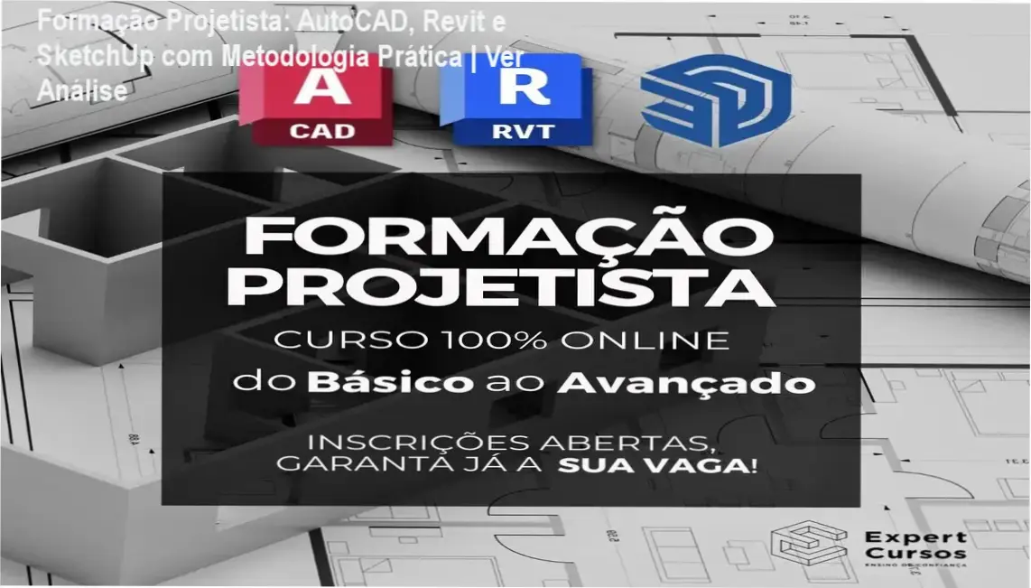 Formação Projetista: Bastidores e funcionamento do curso de AutoCAD, Revit e SketchUp com autor