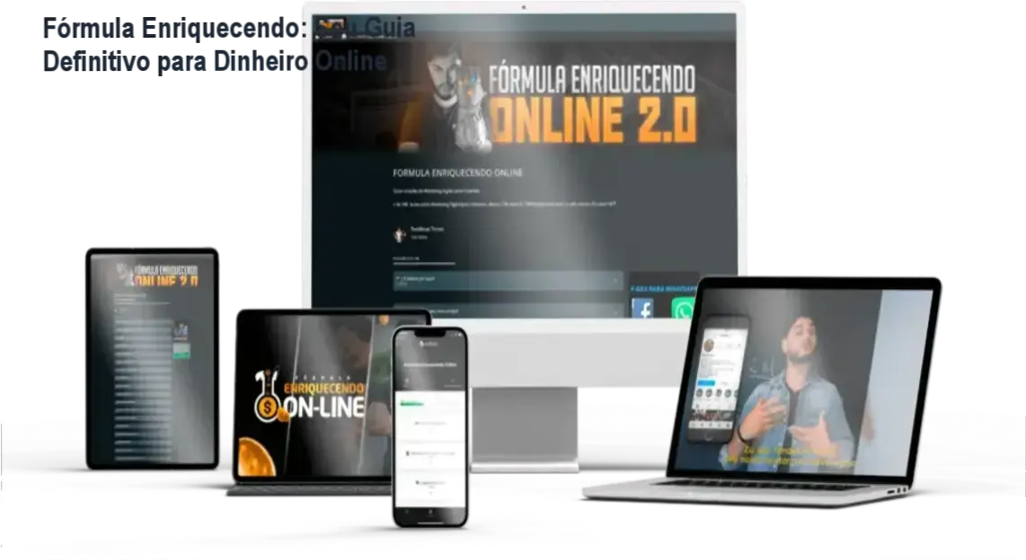 Curso Fórmula Enriquecendo Online com bastidores e plano de estudos