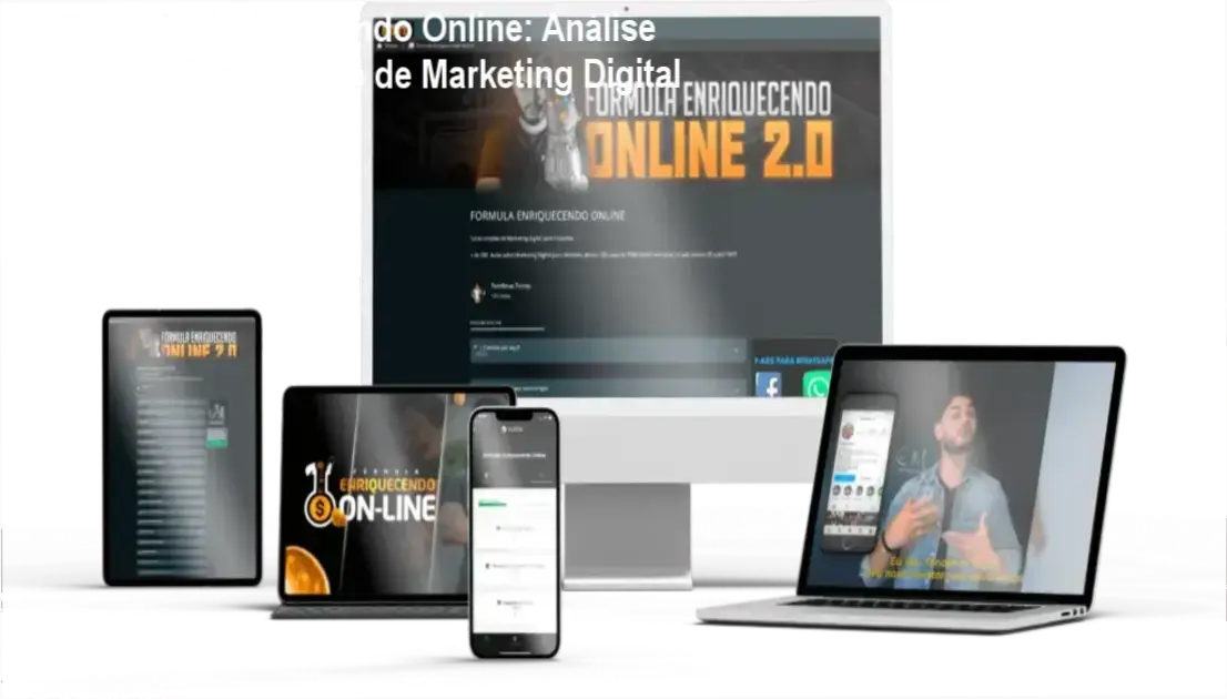 Fórmula Enriquecendo Online, incluindo bastidores do curso e estratégias práticas para geração de renda online