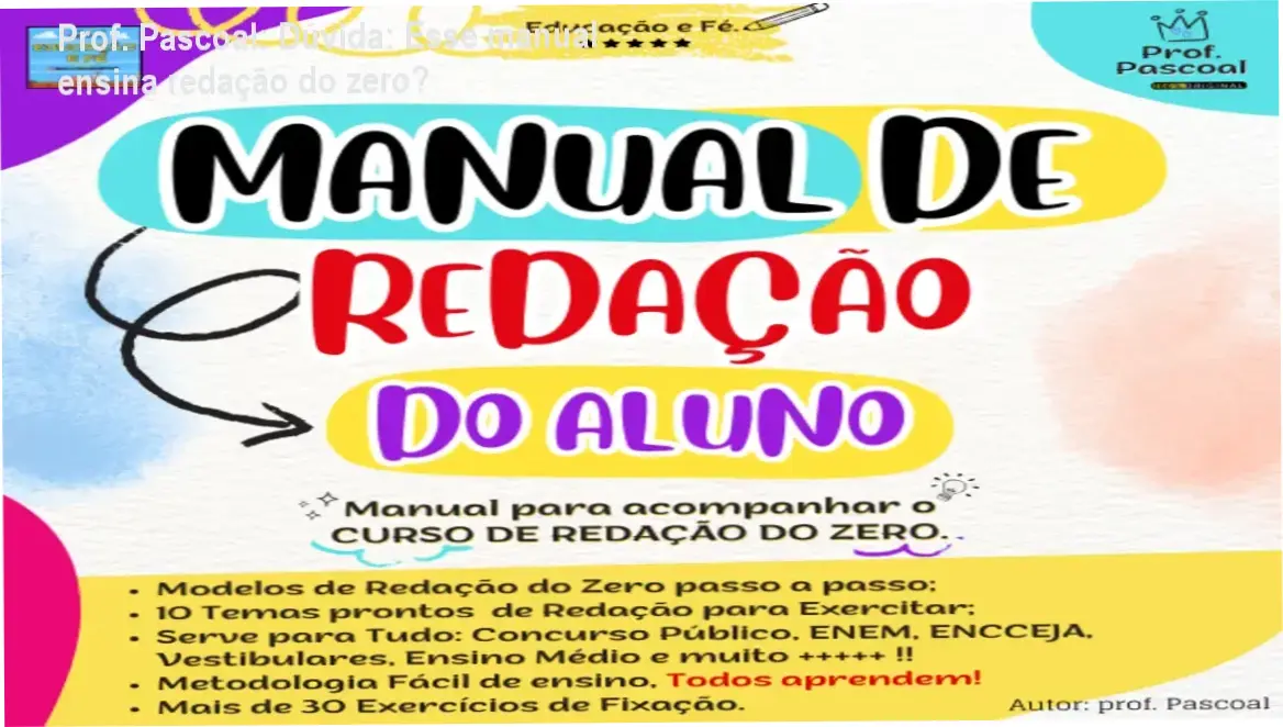 Manual de Redação do Aluno - Prof. Pascoal - visão interna do material PDF