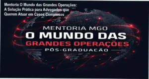 Aula prática da Mentoria O Mundo das Grandes Operações com o Dr. Augusto Mendes ensinando técnicas de petição judicial