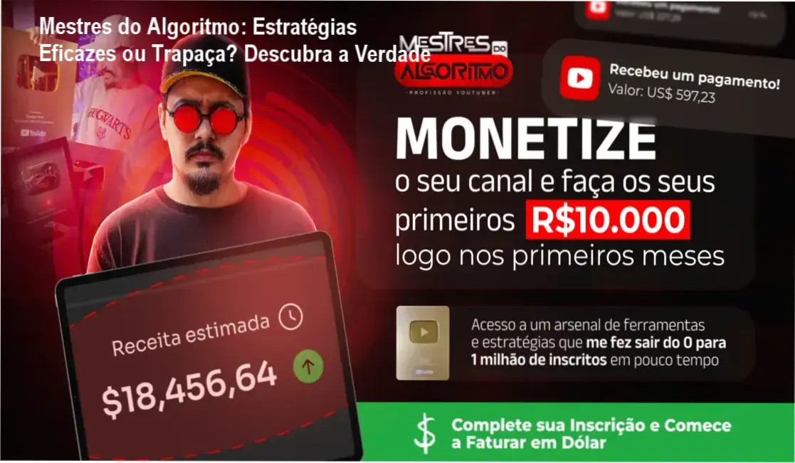 Mestres do Algoritmo | Passo a passo e suporte para canais lucrativos no YouTube