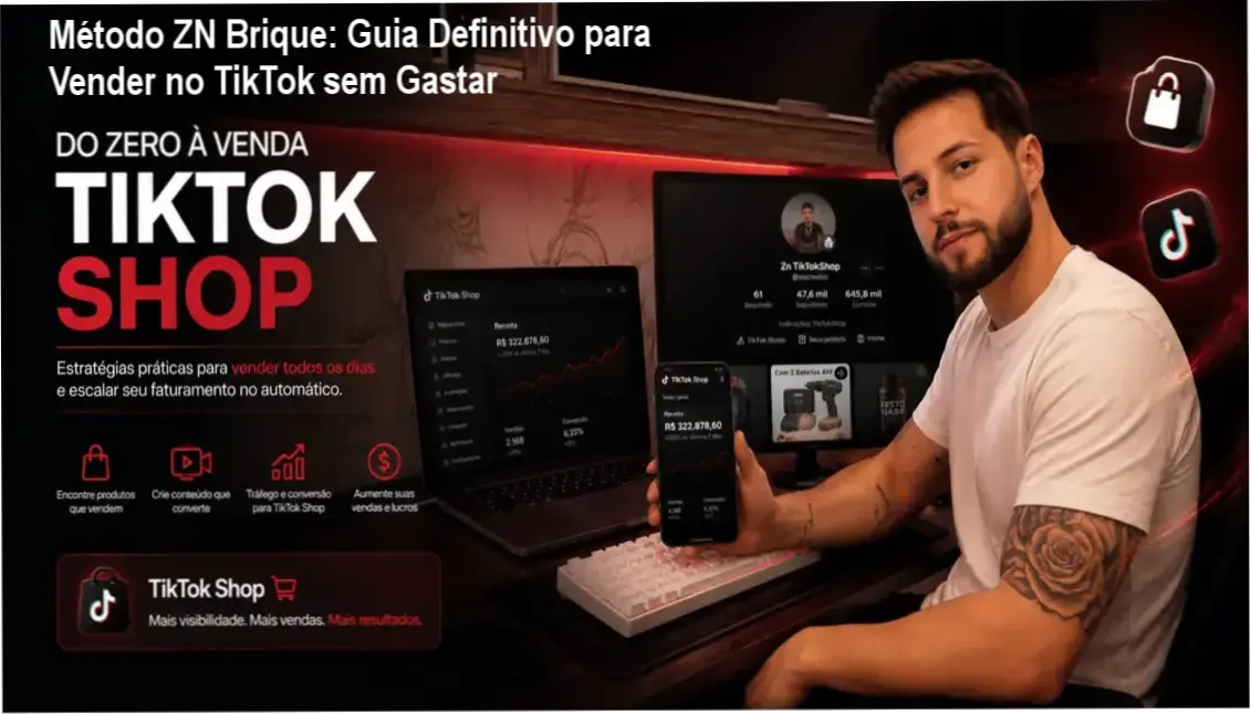 Método ZN Brique: Análise aprofundada do funcionamento do curso para afiliados iniciantes usando tráfego orgânico do TikTok