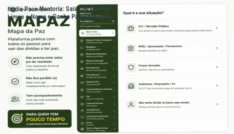 Nadia Pace Mentoria: Saia das Dívidas, Limpe o Nome e Ganhe Paz Financeira