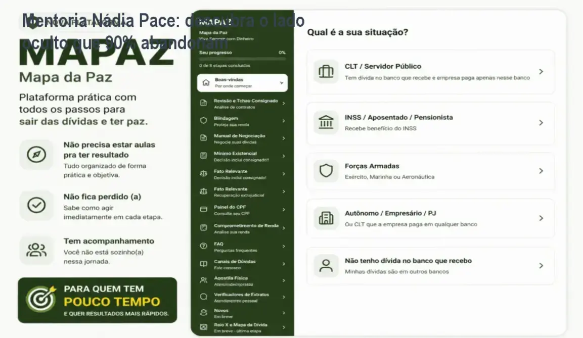 Protocolo Nadia Pace: cronograma de dedicação de 6 meses para eliminar dívidas