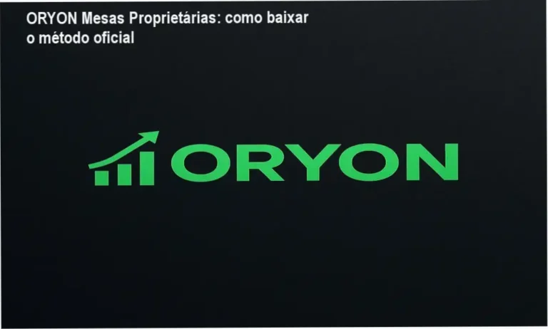ORYON Mesas Proprietárias: como baixar o método oficial