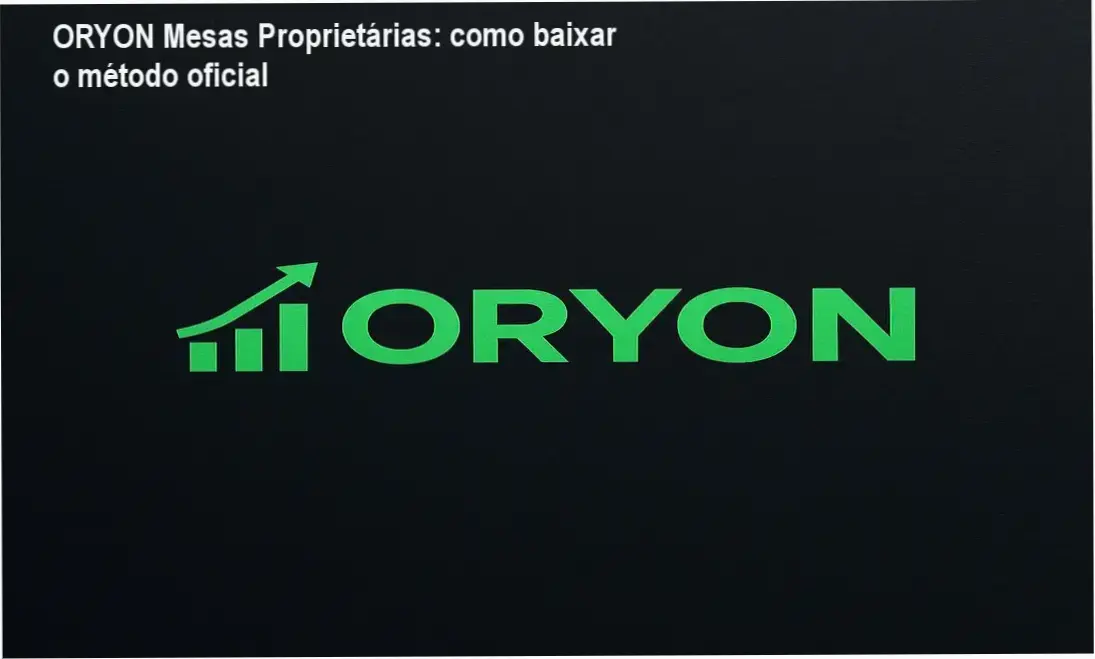 Ilustração do método ORYON Mesas Proprietárias mostrando captura de tela da plataforma Hotmart com acesso ao curso