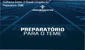 Interface do curso Preparatório para o TEME de Guilherme Adami revelando bastidores e funcionamento da plataforma