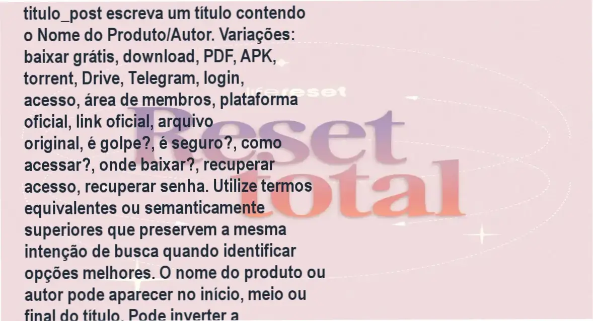 Reset Total Life Reset acesso gratuitoprograma de desenvolvimento pessoal com download gratuito