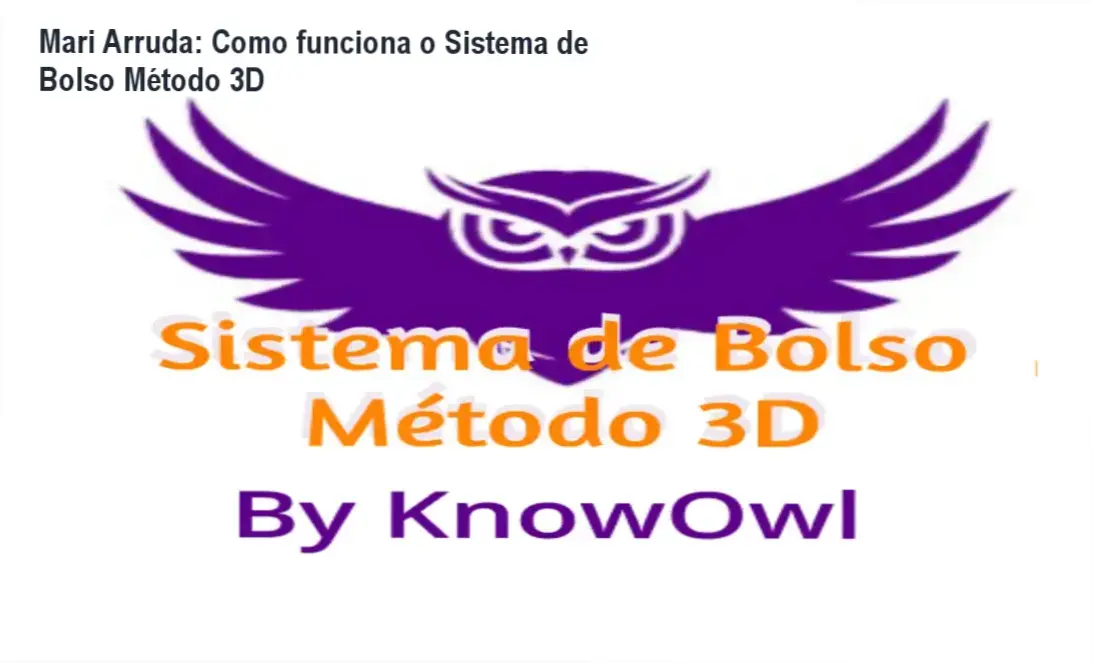 Sistema de Bolso Método 3D Mari Arruda bastidores funcionamento visão interna