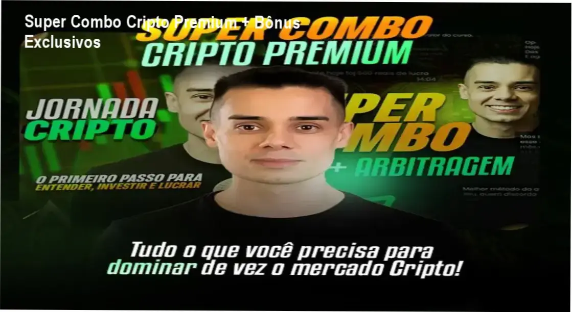 Evandro Azevedo Lima demonstrando estratégias de arbitragem em criptomoedas com interface do Super Combo Cripto Premium