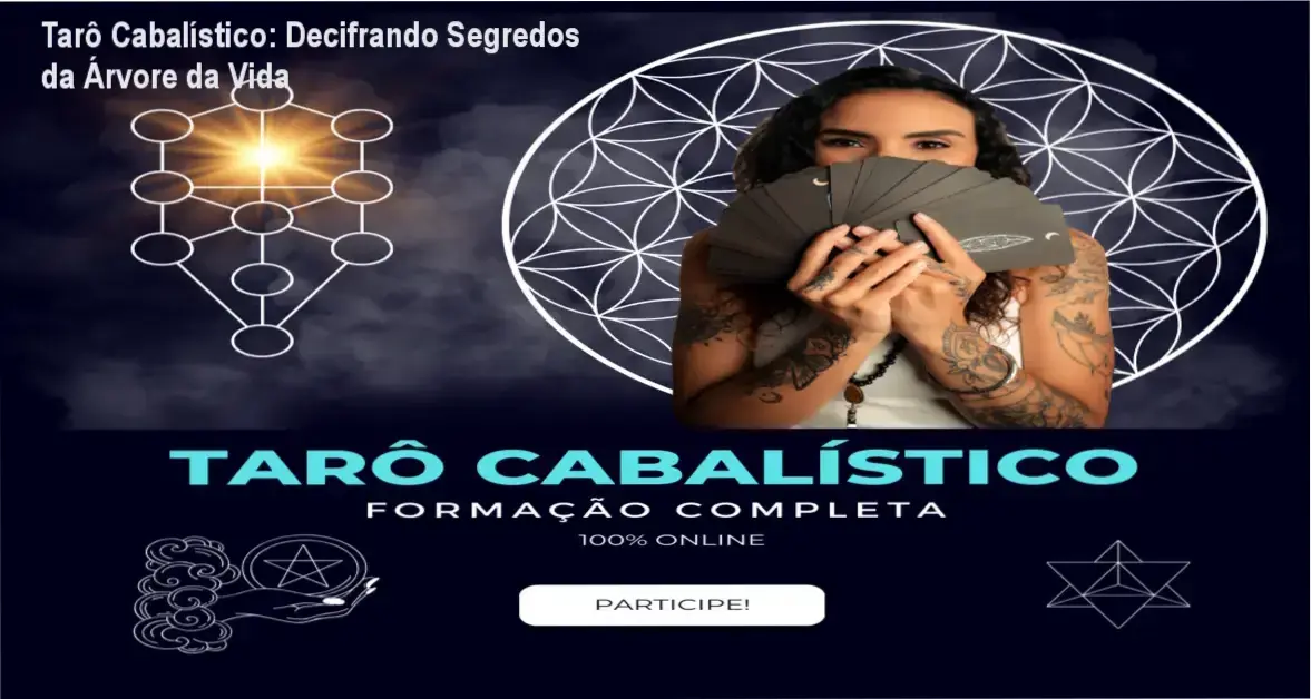 Símbolos do Tarô Cabalístico e da Árvore da Vida com interligação espiritualista