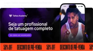 Tattoo Academy de Raphael Salles – login na área de membros da plataforma do aluno