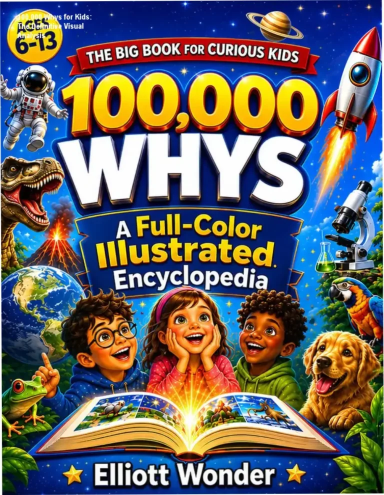100,000 Whys for Kids visual encyclopedia with colorful educational infographics