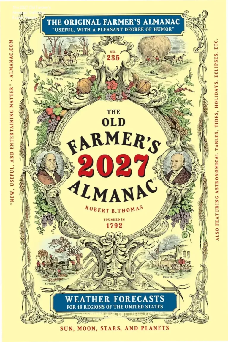 The 2027 Old Farmer's Almanac Trade Edition book cover showcasing a premium layout