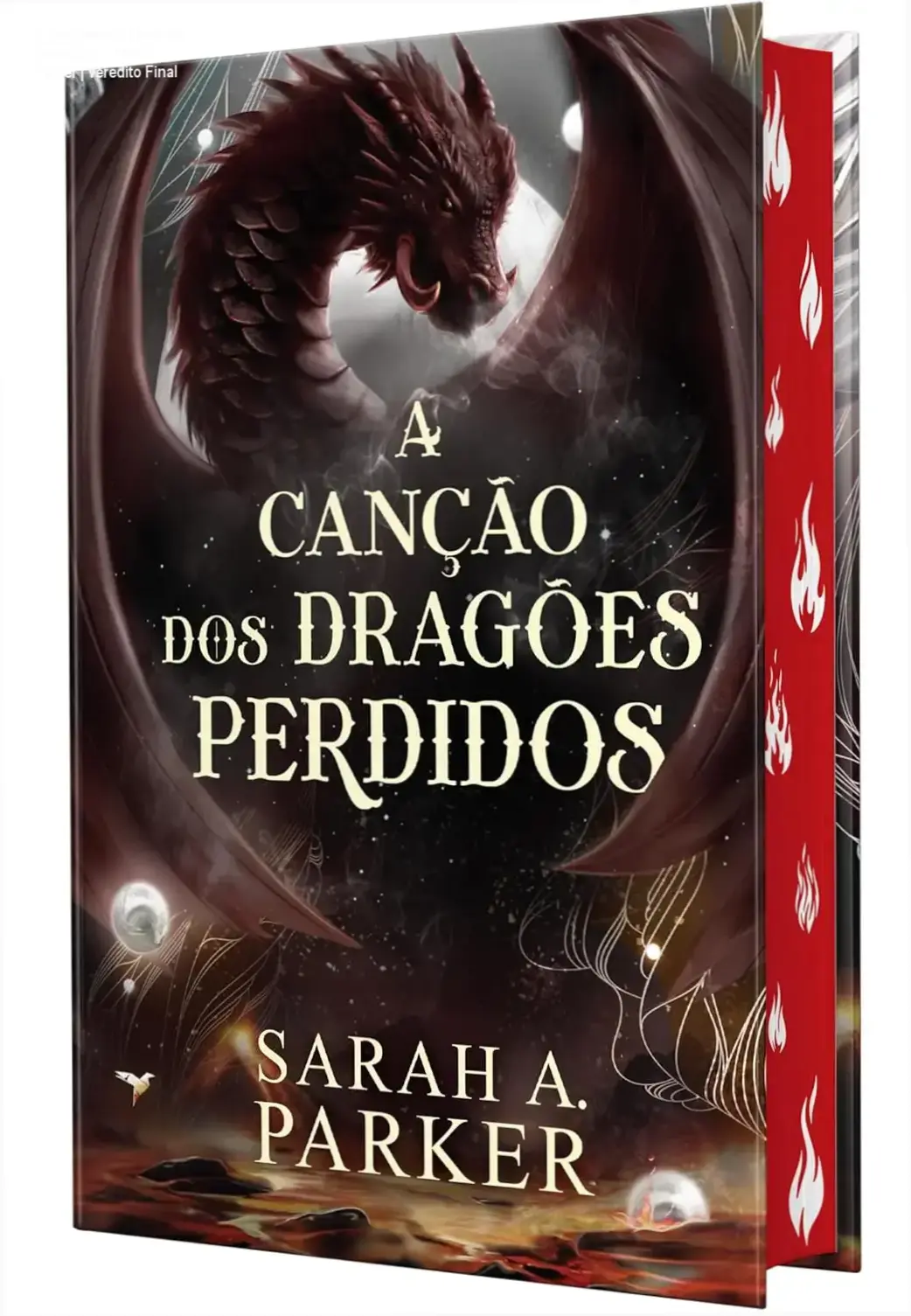 Capa dura do livro A Canção dos Dragões Perdidos de Sarah A. Parker