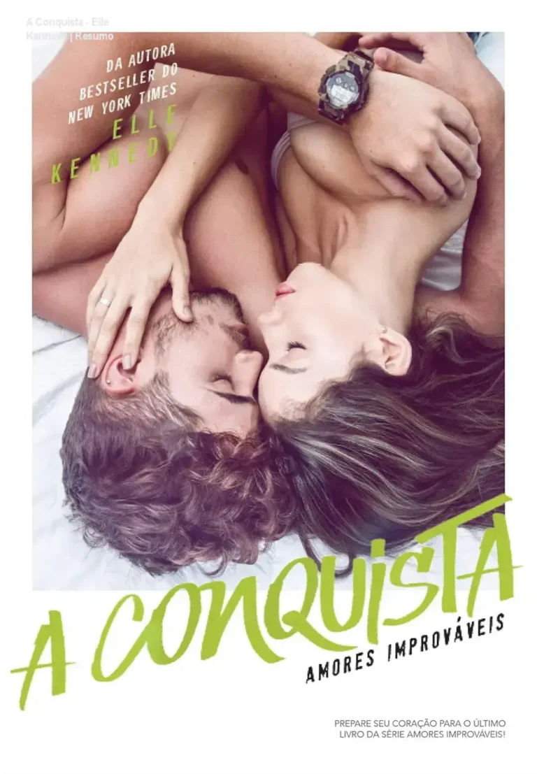 Capa do ebook A Conquista de Elle Kennedy exibida em tablet