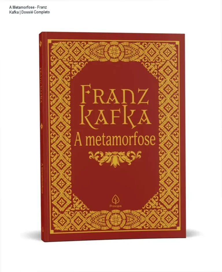Capa do livro A Metamorfose de Franz Kafka representando a alienação humana