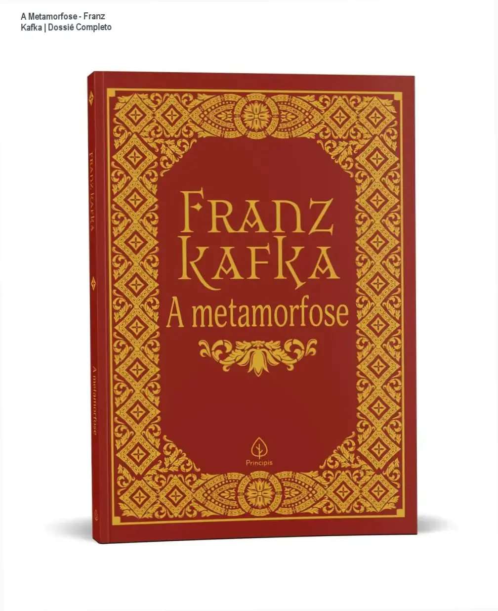 Capa do livro A Metamorfose de Franz Kafka representando a alienação humana
