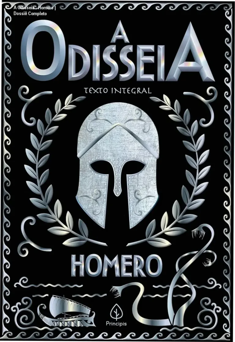 Capa do eBook A Odisseia de Homero representando a jornada épica de Ulisses