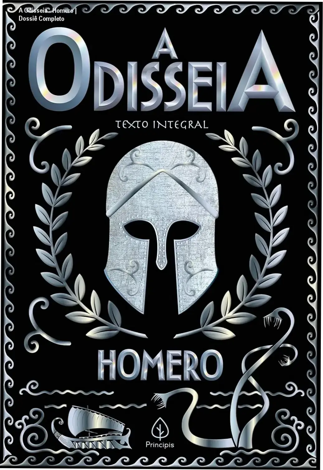 Capa do eBook A Odisseia de Homero representando a jornada épica de Ulisses
