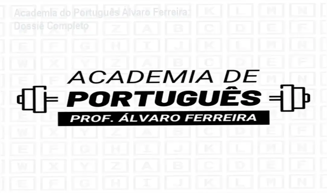 Interface de estudos e bastidores do curso Academia do Português de Álvaro Ferreira